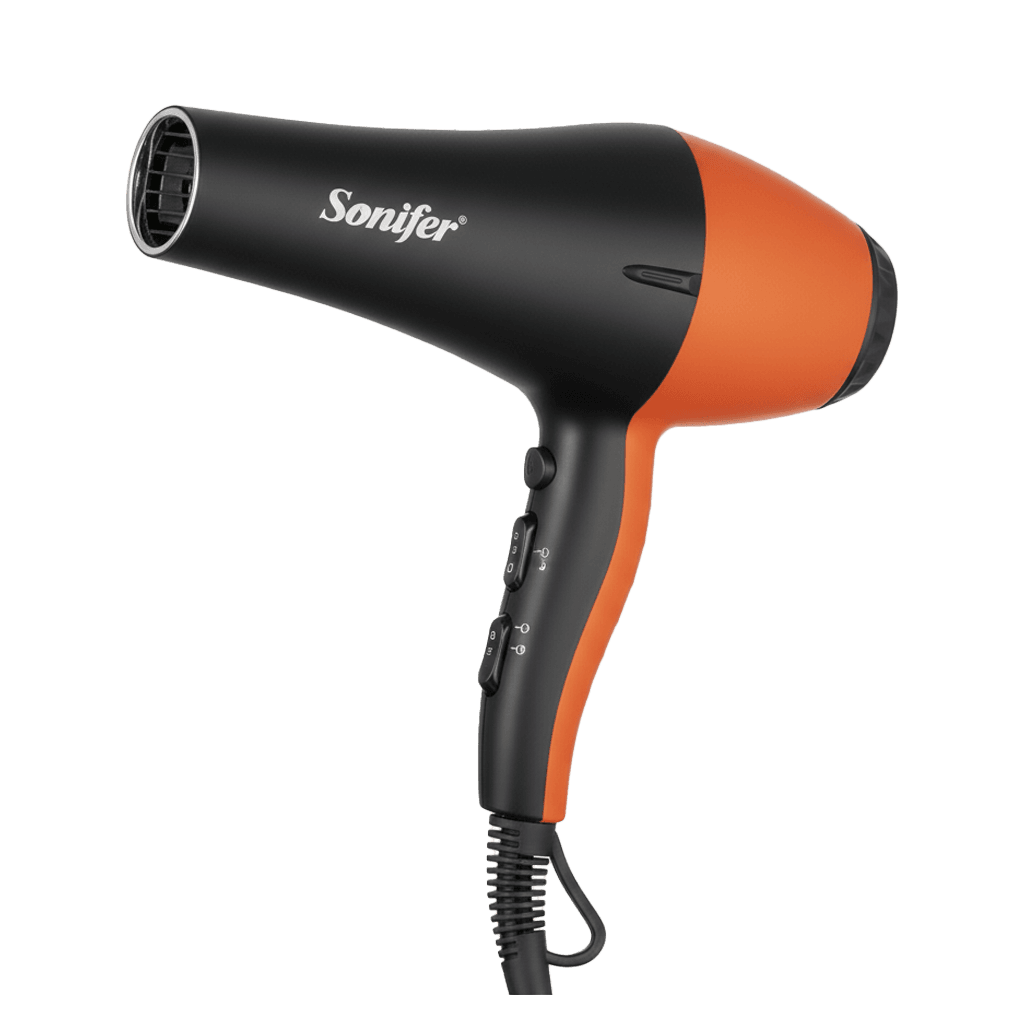 SF-9674A hair dryer نمایی از کلیدهای کنترل سرعت و حرارت سشوار سونیفر SF-9674A.