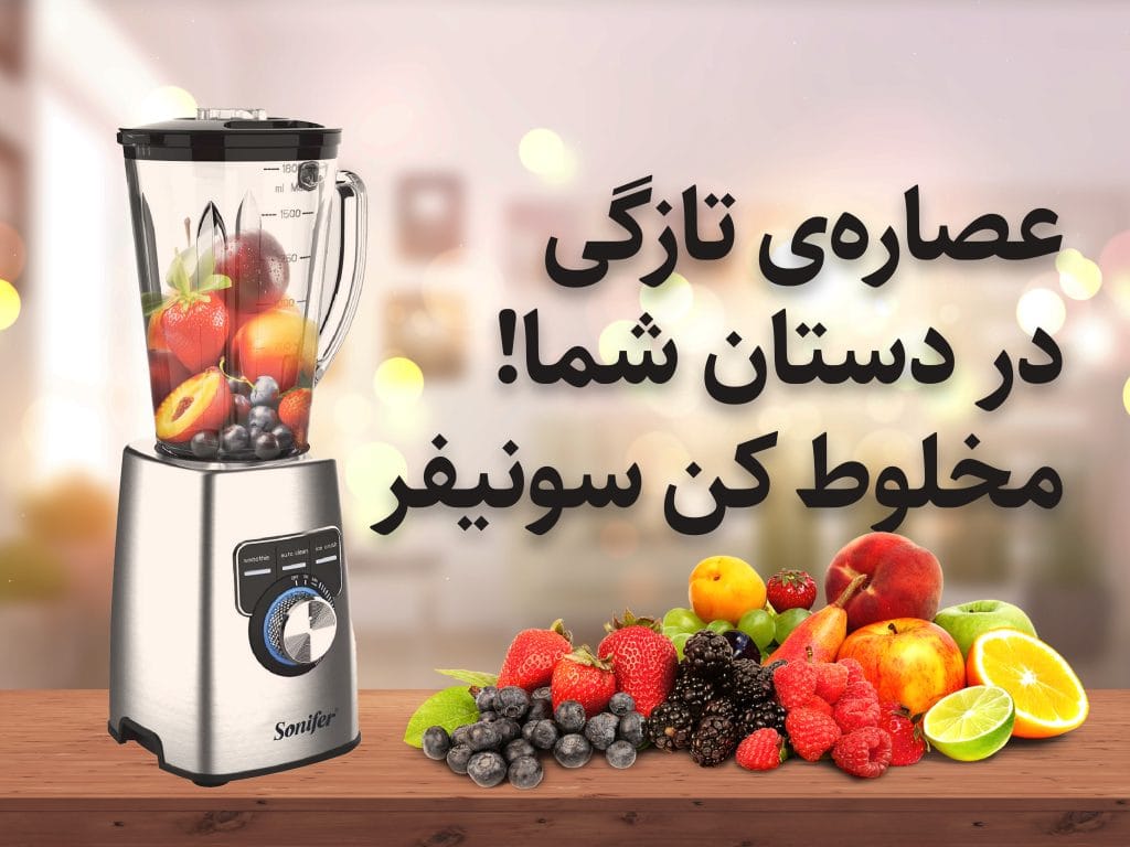 مخلوط کن دوکاره sonifer مدل SF-8129 با موتور ۸۰۰ وات، بهترین مارک مخلوط کن.
